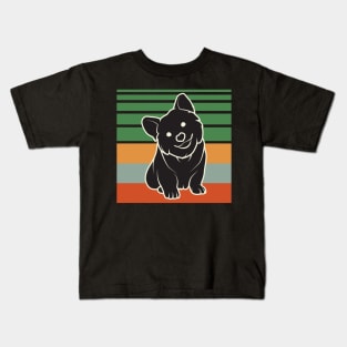 Vintage Cute Puppy Corgi Kids T-Shirt